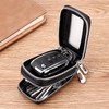Guolich Car Key Chain Bag Double Zipper Leather Protection Key