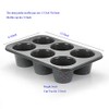 Monfish 2pcs Jumbo Deep Muffin Pan - 6-Cavity Baking Tray,