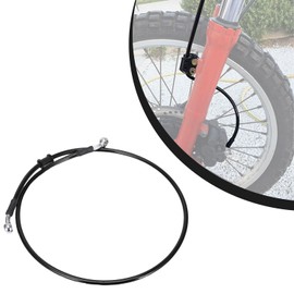 200 cm Motorcycle Brake Hose, Motorcycle Steel Flex Brake Line Hydraulic Brake Line Front and Rear for Pit Bike Dirt Bike Enduro Motocross ATV Quad Black