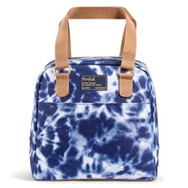 Fit & Fresh Lunch Bag For Women, Insulated Womens Lunch Bag For Work, Leakproof & Stain-Resistant Large Lunch Box For Women With Containers, Zipper Closure Minneola Bag Blue Tie Dye