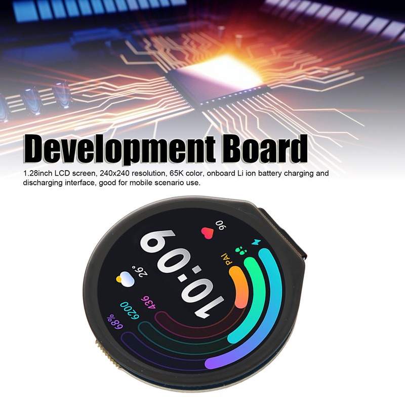 RP2040 Microcontroller Development Board with 1.28inch Round Touch LCD Screen