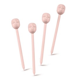 Koziol hors d'oeuvres forks Elli, set of 8, thermoplastic, powder pink, 1.6 x 1.6 x 9.9 cm