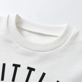 Toddler Baby Boy Clothes Letter Long Sleeve Sweatshirt Pullover Tops Long Jogger Pants Fall Winter Outfit Set Brown 9-12 Months