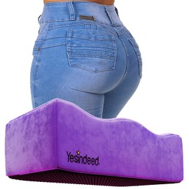 YESINDEED The Original Brazilian Butt Lift Pillow – Dr. Approved for Post Surgery Recovery Seat – BBL Foam Pillow + Cover Bag Firm Support Cushion Butt Support Technology - Purple