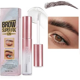Gel Para Cejas, Fijador de Cejas De Secado Rápido Y Larga Duración, Cera Natural Para Cejas Tridimensional Sin Olor, Jabón Transparente Para Cejas, Kit De Pomada Para Cejas Con Pincel (Ceja)