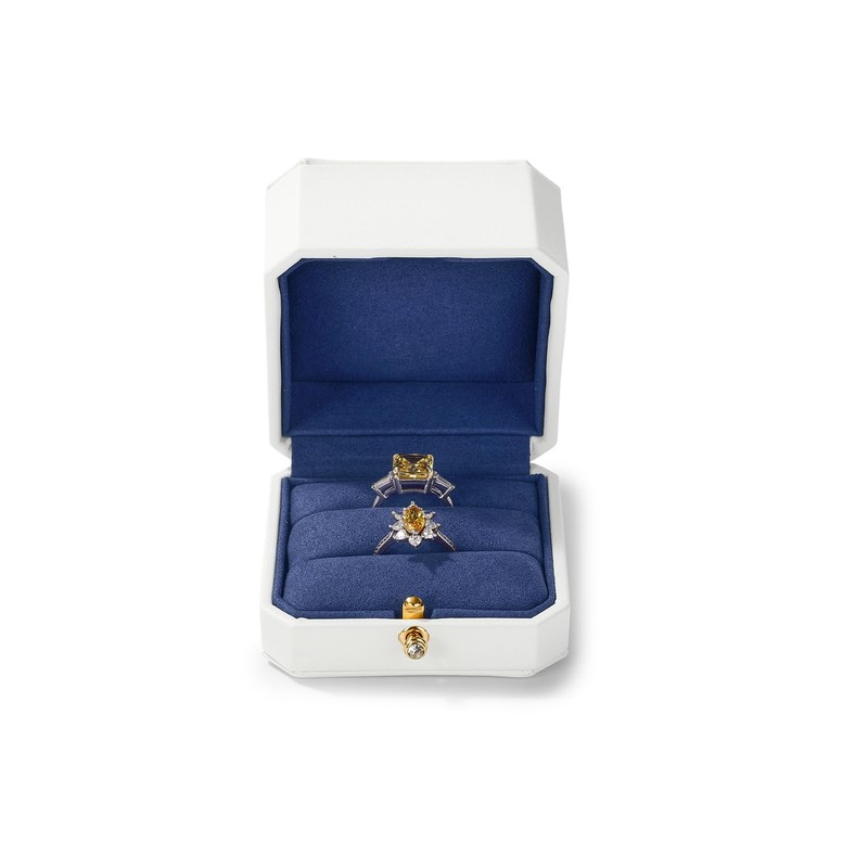 Oirlv Double Ring Box Double Ring Storage Box for Wedding