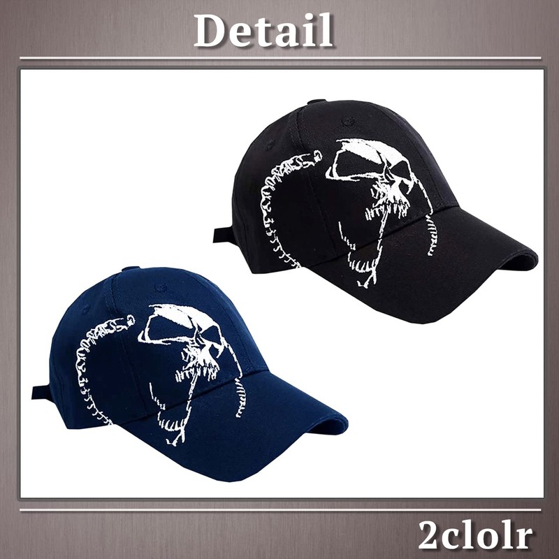 ONE LIMITATION CP062 Men's Cap, Skull Pattern, Sports, Running, Casual,