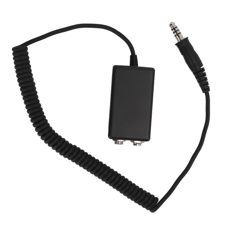 150cm/59.06in Universal Aviation Headset Cable Adapter Helicopter U174 Male to