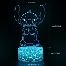 erduoduo Night Light,3D LED Lamp,7 Color Light for Christmas Gifts,Gradual Changing Touch Switch USB Table Lamp for Holiday Gifts or Home Decorations (03)