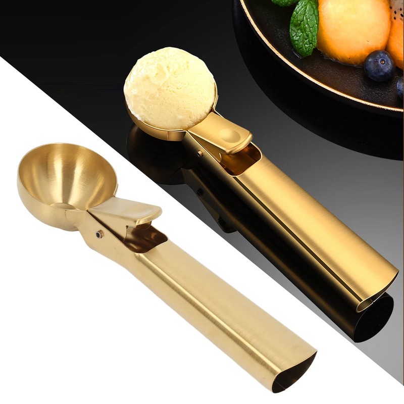 Ice Cream Scoop, Dishwasher Safe, Shockproof Stainless Steel Ice Cream