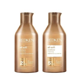 Redken Juego de Champú y Acondicionador All Soft Para Cabello Seco o Quebradizo - Proporciona Suavidad y Brillo Intensos con Aceite de Argán, 10.1 onz