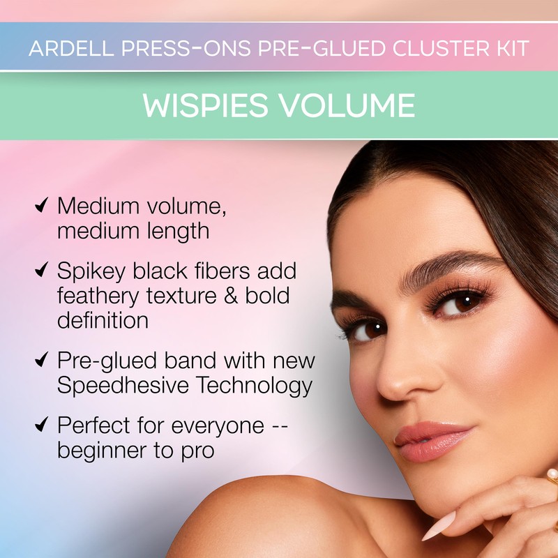 Ardell Press On Pre-Glued Eyelash Extension - Fauxmink Volume, Customizable