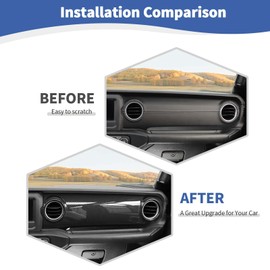 RT-TCZ for Jeep JL Center Dash Bezel Trim Cover Carbon Fiber, Gear Shift Panel Trim Frame for Jeep Wrangler JL JLU Gladiator JT 2018-2023 Black Carbon Fiber Interior Accessories 3pcs