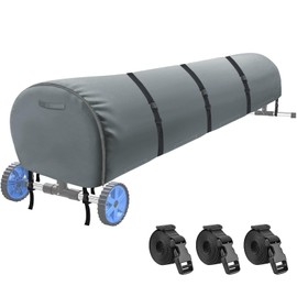 TORUTA Pool Reel Cover Grey for Pools Reel up to 20' Wide 600DHeavy Duty Waterproof Pool Solar Blanket Reel Cover Paired with Buckle Accessories