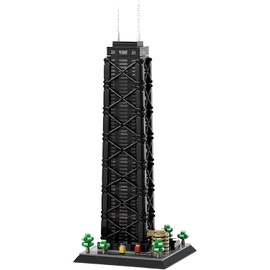 Vyytoz John Hancock Center Chicagao Building Set (1284 Pieces), Architecture Building Blocks Toys, Home Décor Model Gifts for Kids and Adults