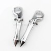 Chrome Highway Spiked Foot Pegs Clamps for Harley Touring 1