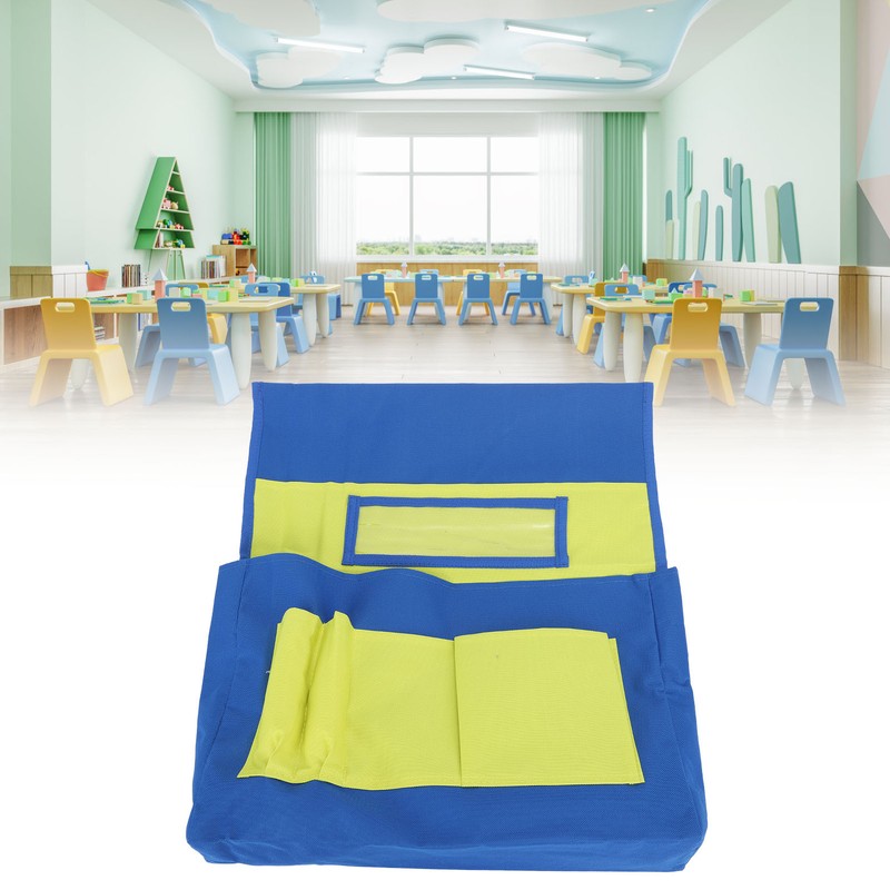 Chairback Pocket with Clear Label Slot Strong Stitching 600D Oxford