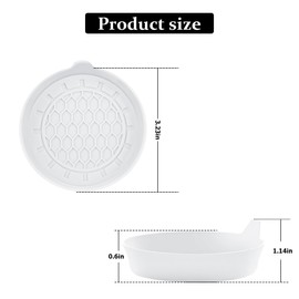 Osilly 4PCS Car Cup Holder Coaster, Silicone Non-Slip Vehicle Cup Holder Insert Pads, Automotive Interior Insulation Drink Cup Mats Decor Accessories, Universal for SUV, Sedan, Truck (White)