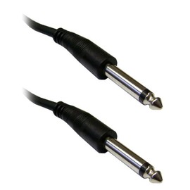 1/4 Inch Mono Patch Cable, 50 feet 1/4" Mono Male to 1/4" Mono Male Cord for Electric Instruments (Guitar, Keyboard, Amplifier, Speakers, Synthesizers), CableWholesale