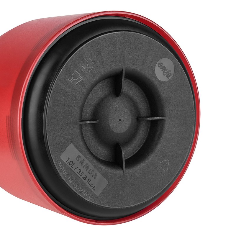 emsa Samba 504232 Insulated Jug 1.0 Litres Translucent Red