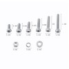 M2 304 Stainless Steel Allen Screws With Hex Nuts Washers