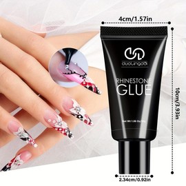 Rhinestone Glue for Nails, Super Strong Gel Nail Glue for Nail Charm 3D Nails Decoration Gem Nail Art Jewel Diamonds, Manicure Tool