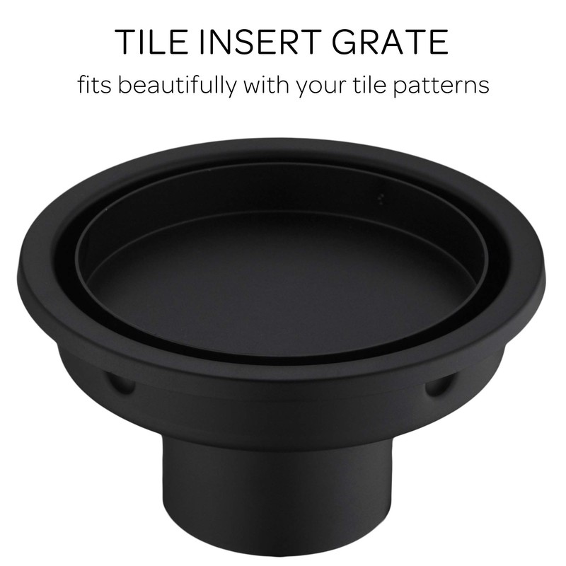 Orhemus 4 Inch Round Design Tile-in Shower Drain with Adjustable