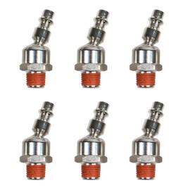Industrial Swivel 1/4" NPT Male Quick Connect Air Tool Fittings - 6 Pack … (Industrial/Milton (M) Style)