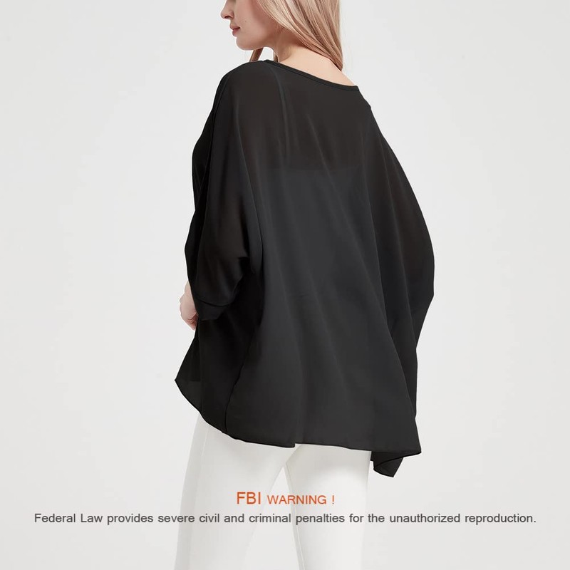 Women's Bohemian Style Summer Beach Lagenlook Top Kimono Loose Waterfall