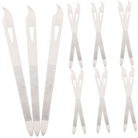 minkissy 15pcs Nail File Cutter Cuticle Large Fingernail Manicure Files Nail Art Tool Toenails Nail Trimmer Tools Clippers Manicure Tool Files Filer Nail Tools for Nail Art Alloy Silver