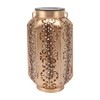 LED Solar Lantern Waterproof Hanging Metal Lamps Small Hexagonal Lantern