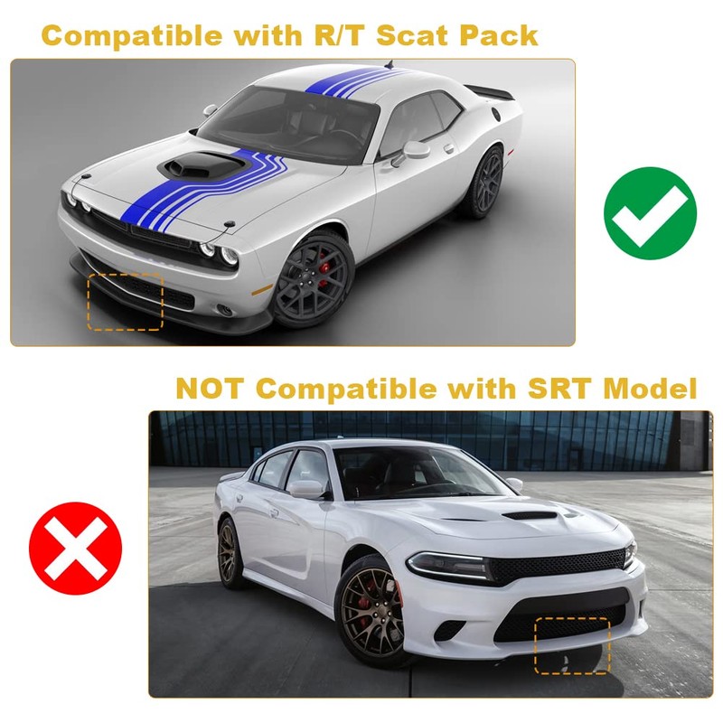 JDMON Front Bumper Lip Splitter Protector Compatible with Dodge Challenger