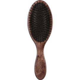 CALA - cepillo ovalado para cabello de bambú oscuro con cerdas flexibles, para hombres, ecológico (grande)