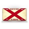 Alabama Flag Heart of Dixie License Plate Textured AL State