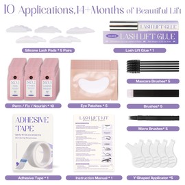 CALAILIS Lash Lift Kit, 2025 Updated Eyelash Lift Kit, Semi-Permanent Eyelash Curling Eyelash Perm Kit Suitable for Salon and DIY at Home Use Lash Perm Kit for Beginner and Professional (Upgrade)