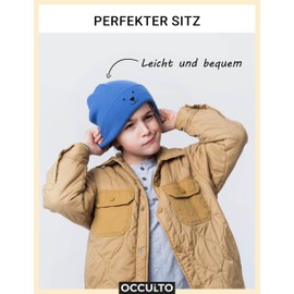 Occulto Boys & Girls Winter Hat (Model: Lian), Children's Beanie, cream heart