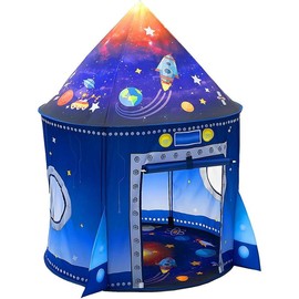 Rocket Ship Play Tent for Kids, Astronaut Spaceship Space Themed Pretend Playhouse Indoor Outdoor Games Party Children Pop Up Foldable Tent Birthday Toy for Boys Girls Toddler Baby - Color: Rocket Ship Play Tent