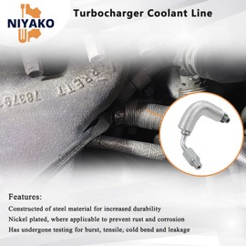 Niyako 55568031 Turbocharger Coolant Line Compatible with 2011-2020 Chevy Cruze Sonic Cruze Limited Trax, 2013-2020 Buick Encore