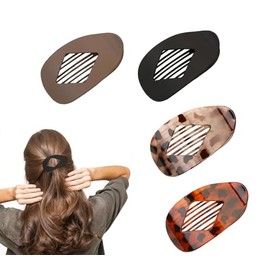 4PCS Wezxrauo Duckbill Hair Clips for Women - Elegant No-Crease French Hair Claws for Thick Hair, Strong Hold Flat Hairpins for Girls & Women, Stylish Hair Accessories Set (Brown)