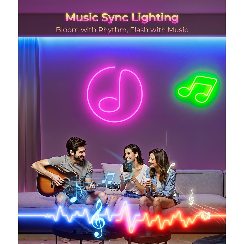 DeckTok 100FT Led Neon Rope Lights Strip - Flexible Led