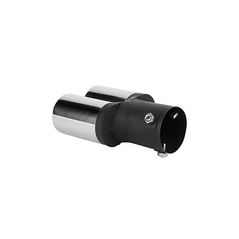 Car modified double exhaust rear pipe, stainless steel universal silencer,