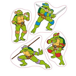 ABYstyle - Ninja Turtles Stickers, 16 x 11 cm, 2 Sheets Turtles & Splinter