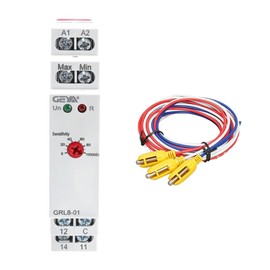 GAEYAELE Liquid Timer Control Relay Electronic Liquid Level Controller 10A (GRL8-01+Sensor,AC/DC24V-240V)