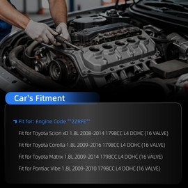 Head Gasket with Bolt Set & Engine Timing Chain Kit with Water Pump, 2ZR-FE 1.8L L4, for Toyota Prius 2010-2013, for Toyota Prius V 2012-2013, for Lexus CT200H 2011-2013, HS26515PT, AW6351, TK928