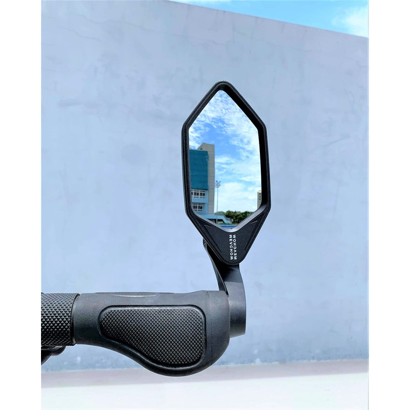 MEACHOW New Bar End Bike Mirror, Crystal UHD Automotive Grade