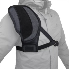 Wayne's dog Canvas Shield Recoil Shoulder Pad Adjusted Shooting Recoil Pad Shirt Vest - Left, Black