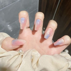 24 Piece Set Nail Tips, Cute Yume Rendering Nails, Coming of Age Ceremonies, Receptions, Parties, After-parties, Weddings