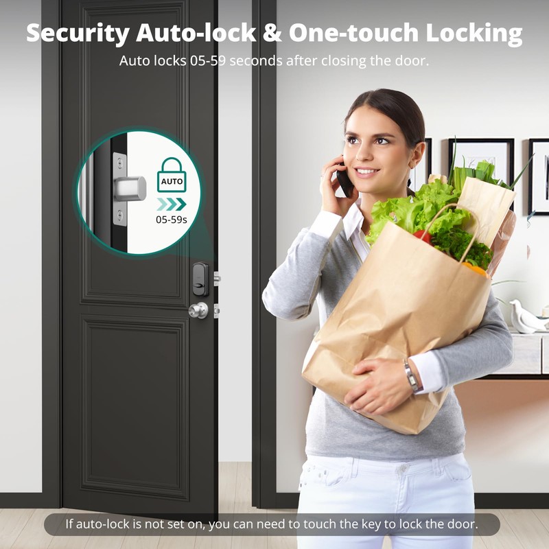AkaGear DS10 Fingerprint Door Lock - Keyless Entry Door Lock,