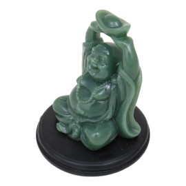 Emerald Money Buddha Statue with Ingot