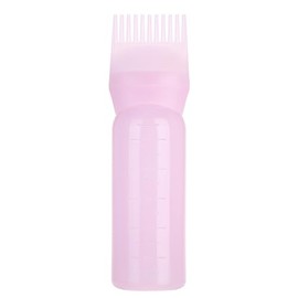 Botella Aplicadora de Peine de Raíz, 3 Colores Botella para Teñir el Cabello Cepillo Champú Color de Cabello Aceite Peine Aplicador Herramienta Tinte Y Tratamiento del Cuero Cabelludo(Rosado)
